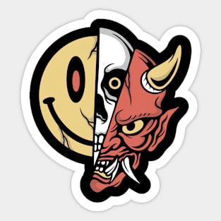 Devil smile skull Sticker